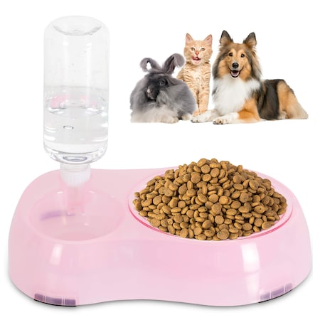 Anypet Slow Feeder Bowl, Elevated, Double Transparent for Cats, Small Dogs APF06P